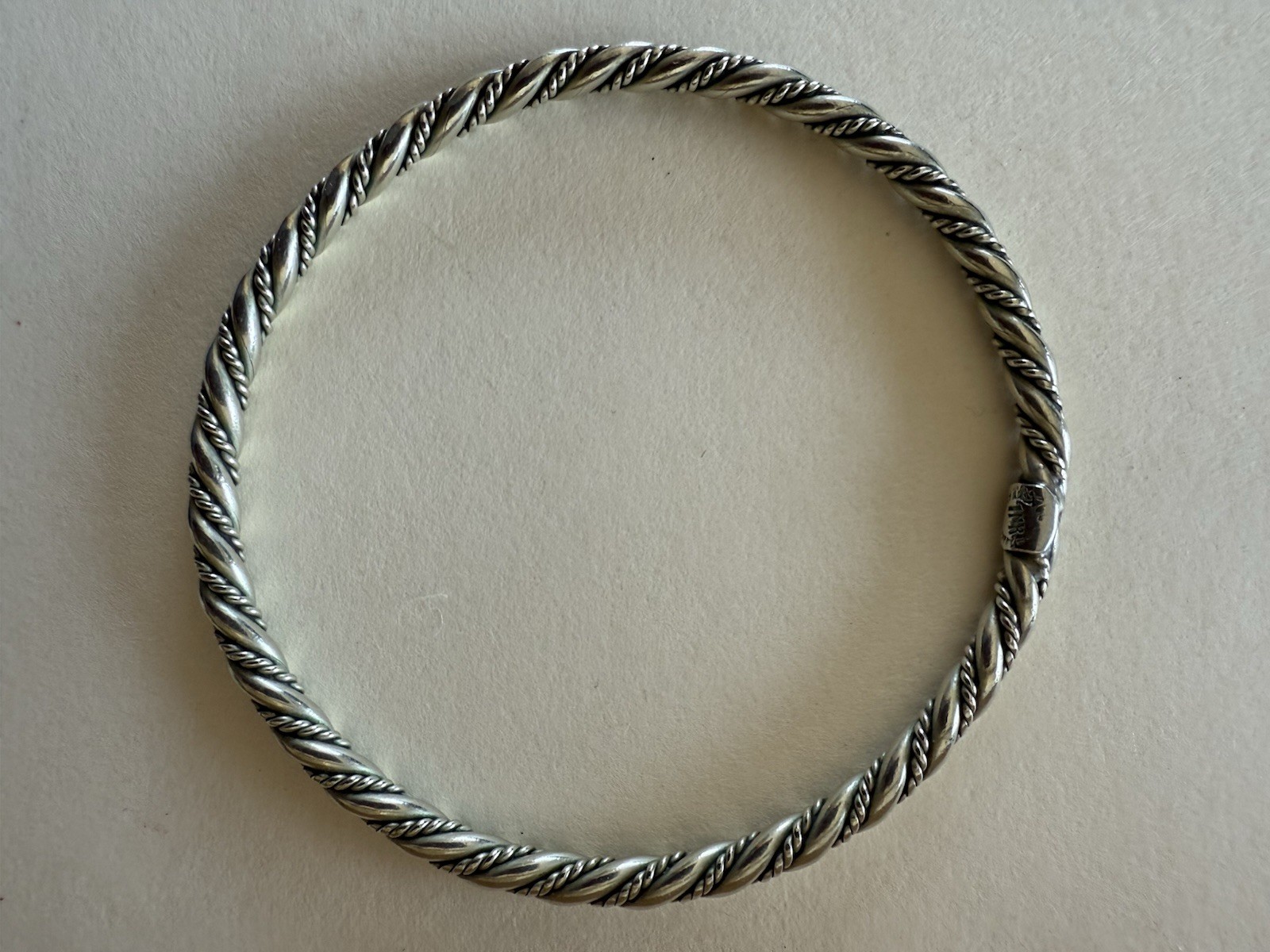 Four Sterling Silver Bangle Bracelets Marked Mexi… - image 4