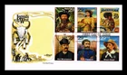 DR JIM STAMPS US COVER LEGENDS OF THE WEST FIRST DAY ISSUE SETENANT ARTMASTER