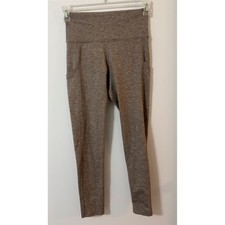 Aerie Womens Chill Play Move High Waisted Leggings Pockets Brown Heathered