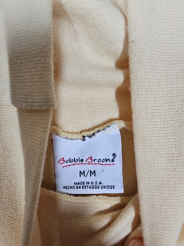 Camisa De Colección Bobbie Brooks Cuello Alto Para Mujer Mediana Amarilla Hecha en EE. UU. Foto 3 de 4