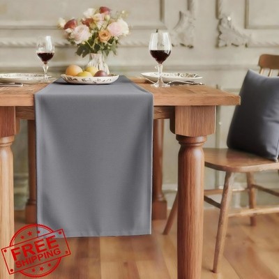 FOLINSandHOME Table Runner Grey 12x48
