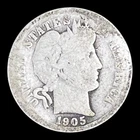 1905 Barber Silver Dime