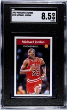 MICHAEL JORDAN 1992-93 Panini Stickers #128 SGC 8.5 Just slabbed.  Looks better!
