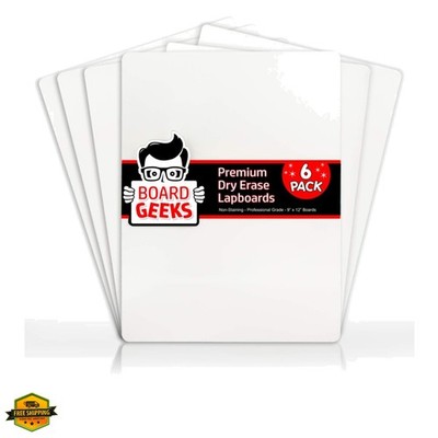 6  Small Dry Erase Board 9''x12''- Portable Dry Erase Lap Board, Handheld White...