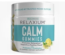 Relaxium Calm Gummies - Supports Relaxation & Mood - Lemon (60 Gummies)