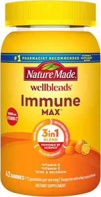 Wellblends Immunemax Gummies, Vitamin C 1000Mg + Zinc, Selenium, & Vitamin D3 50