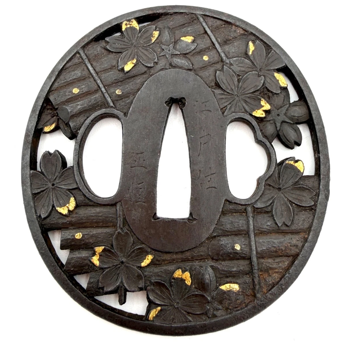 多色古董原创古董日本刀镡| eBay