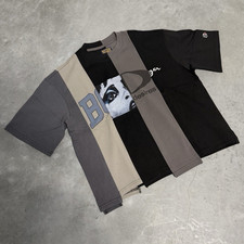 Mens XL Graphic Print Colorblock Crew Neck Sh...