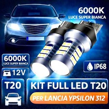 COPPIA LAMPADINE T20 W21W LED 12V CANBUS LUCE DIURNE DRL PER LANCIA YPSILON 312