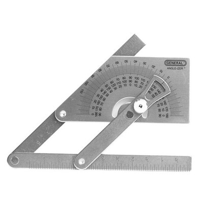 General Tools Protractor and Angle Finder #39, Stainless Steel, Outside, Insi...