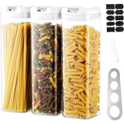 Pasta Container Vorratsdose Set 3 Stück Kunststoff luftdicht stapelbar Küche