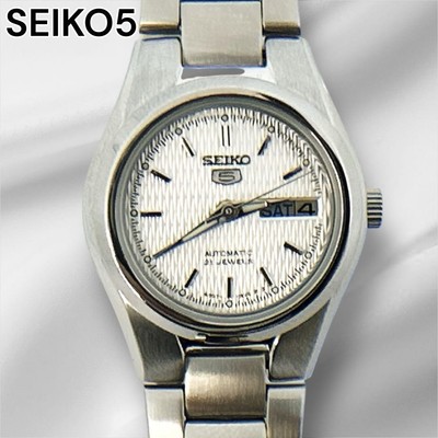 Seiko Seiko5 Automatic Ladies Watch SYMC07K1 Steel Silver wrist 15cm