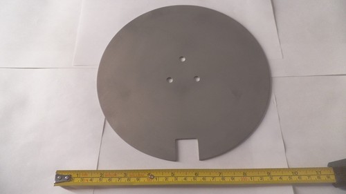 Stainless Steel disc, 8-3/4" OD x  point 089" thick, hard coat anodized