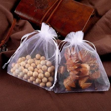 Versatile Drawstring Organza Bags 100pcs for Jewelry Gifts and Small Items