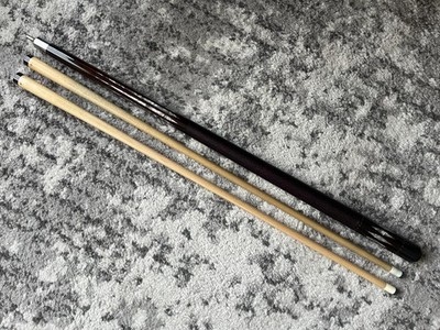 Viking Cue Black Red Ebony Mother of Pearl with Two Predator 314 Pre-Cat Shafts