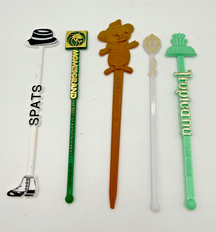 Vintage MCM Casino Resort Swixxlw Sticks, Trader Vic's Tropicana Spats Plaza