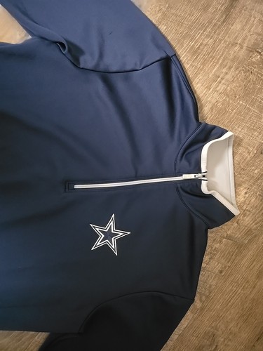 Antigua Dallas Cowboys Logo Blue 1/4 Zip Pullover Lightweight Golf Jacket L - Picture 2 of 4