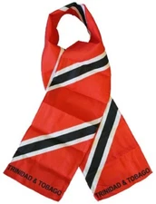 Trinidad Tobago Country Lightweight Flag Printed Knitted Style Scarf 8"x60"