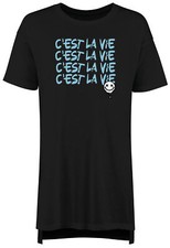 C'est La Vie Blue Nightie Womens French France Fancais Ladies Night Shirt Gift