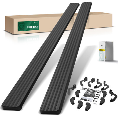 5'' Textured Black Aluminum Running Boards for Dodge Ram 1500 2009-2018 Quad Cab