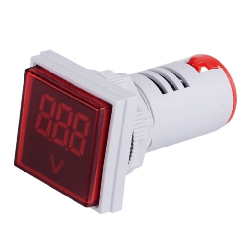 22mm Square LED Digital Display Voltmeter Signal Lamp Voltage Gauge Meter - Picture 8 of 12