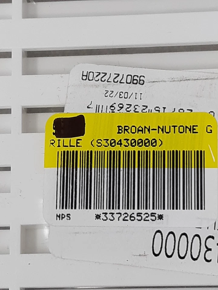 Rejilla Broan S30430000 para modelos 686, 8870 Foto 2 de 4