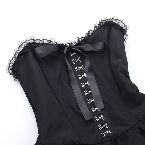 Womens Gothic Long Lace Stretch Dresses Backless Party Costume Corset Dress SEXY - Bild 28 von 30