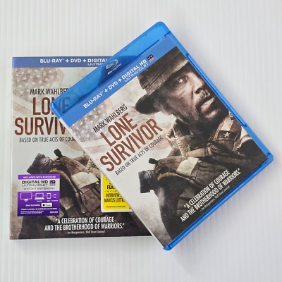 Lone Survivor (Blu-ray/DVD, 2014) Mark Wahlberg, Taylor Kitsch, Emile Hirsch
