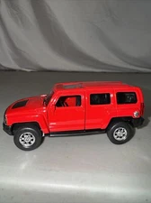 Welly Hummer H3 Die Cast Car 43629 Licensed 4 1/2 Inches Pullback Red New
