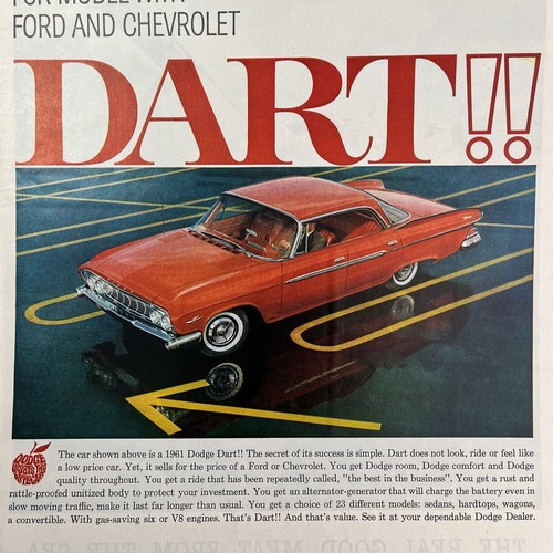 Dodge Dart 1961 Vintage Color LIFE Print Ad Upsets The Apple Cart Automobile - Picture 6 of 9