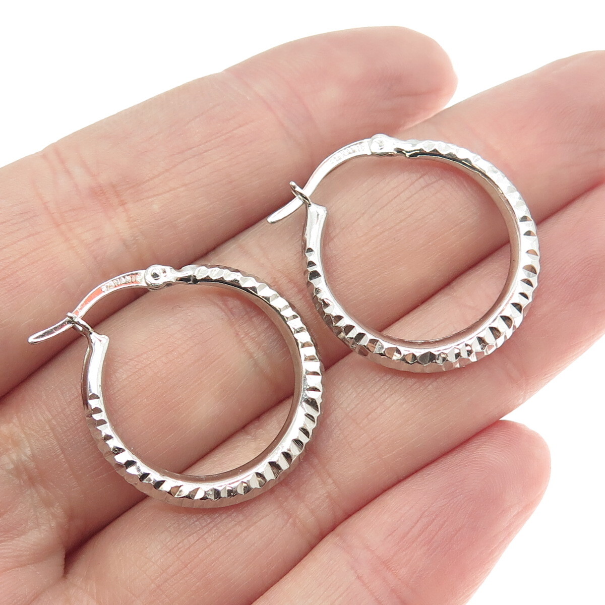 ★ TATIANA★ Silver 925 Shiny B.L Hoop Earrings EC3211 5007 The Tatiana Hoop Earrings – Everything Oro Jewelry
