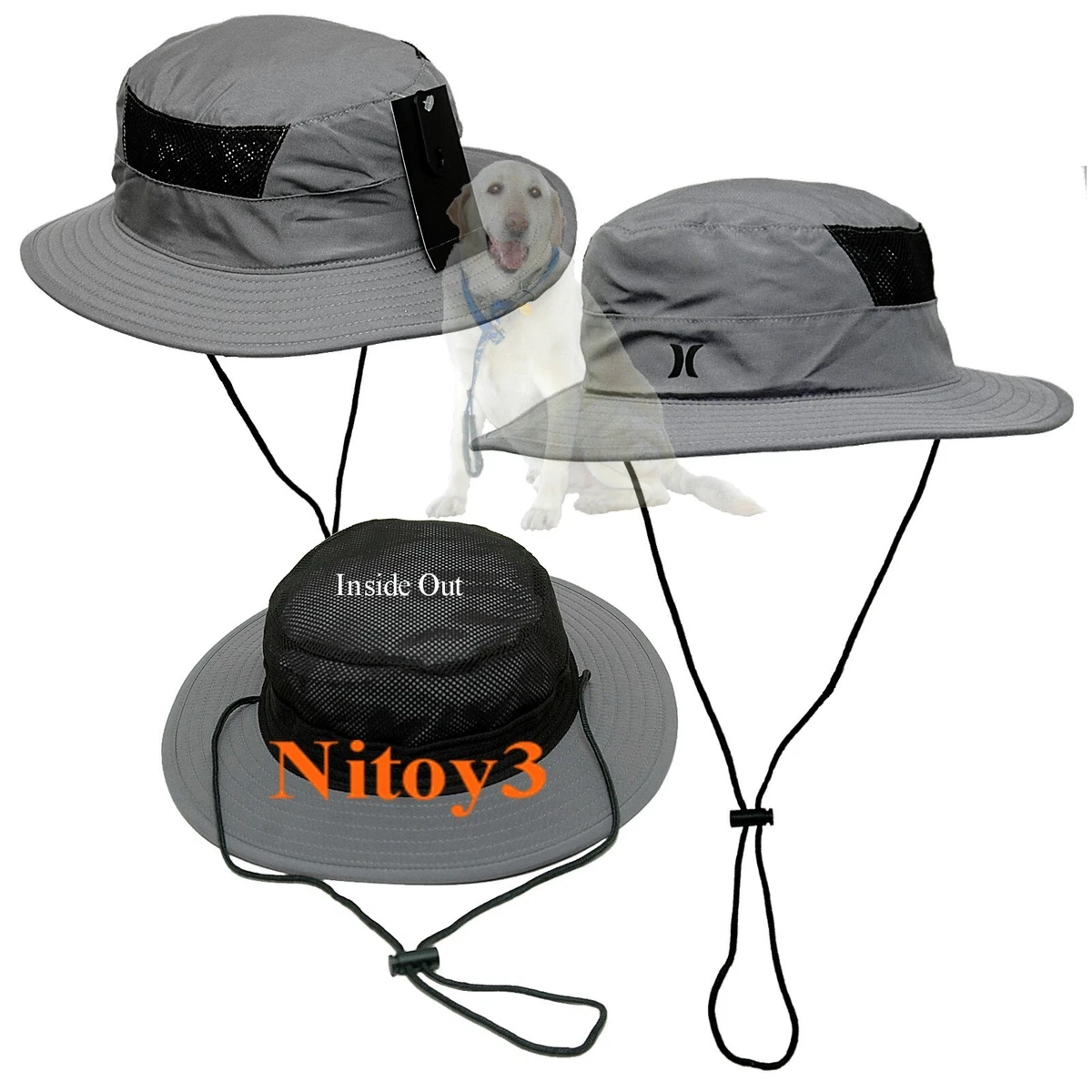 Hurley Beach Ventilated Boonie Hat Cap Men L XL 58 61 cm. eBay