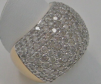 3 Carat Champagner Brillant Ring 585 14kt Gold Brillanten Diamant 10,5 Gr. 8895