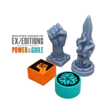 Power & Guile Tokens for Scythe Expeditions - GREY - 10pcs - Upgraded Meeples