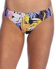  68 NWT TRINA TURK HARBOUR FLORAL SIDE TAB HIPSTER BIKINI BOTTOM SIZE 4- J25 II
