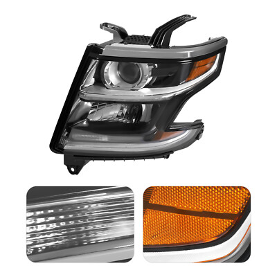 For 2015-2017 Tahoe / Suburban Halogen Headlight, Left Driver Headlamp 23490005