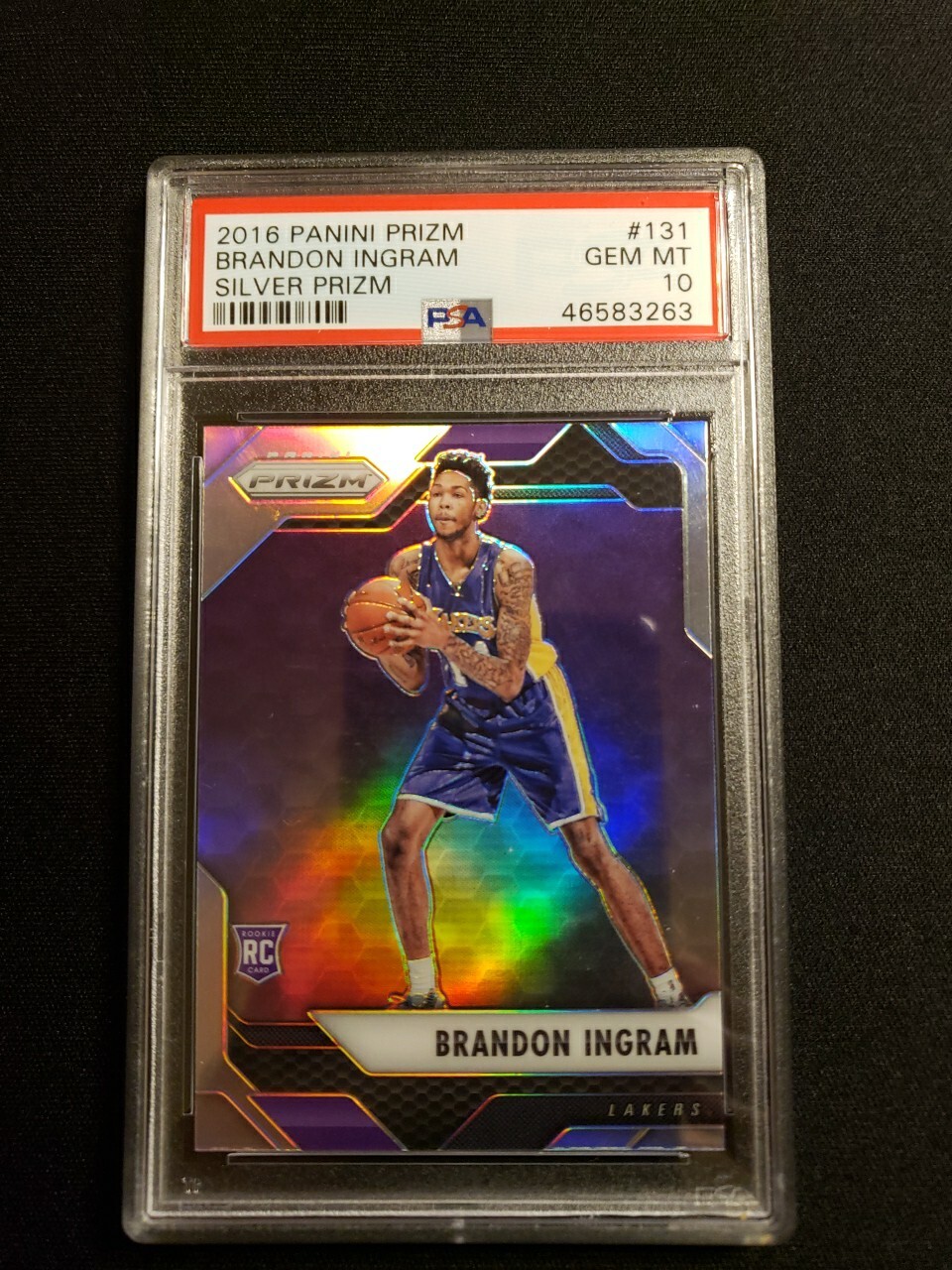 2016-17 Panini Prizm Brandon Ingram Silver Prizm Rookie RC PSA 10 #131