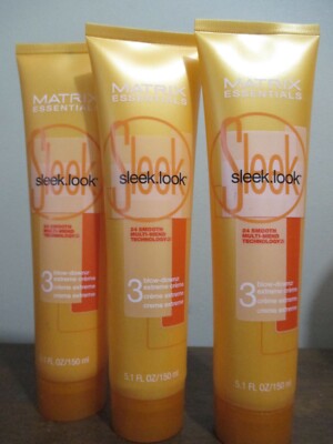 Lot of 3 Matrix Essentials Sleek # 3 Blow-Down Extreme Creme cream 5.1 oz