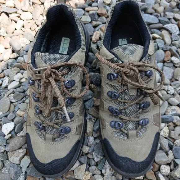 LL Bean Low Ankle Hiking Trail Boots Gore-Tex Vibram Made In Italy