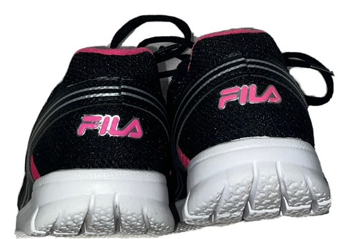 Fila Women’s Neon Pink Black Tennis Shoes Sneakers Casual Comfort Size 4.5 - Picture 7 of 9