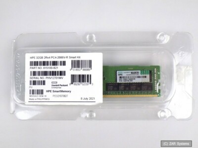 32GB HP 815100-B21 / 840758-091 DDR4 ECC PC4-2666V-R PC4-21300 CL19 1.2V 288-PIN