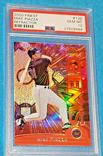 MIKE PIAZZA 2000 TOPPS FINEST GEMS #136 GEMS REFRACTOR PSA 10 🔥STUNNING 