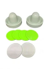 Air Hockey Mallets / pushers (Dynamo) with 6 small Pucks! regular / quiet