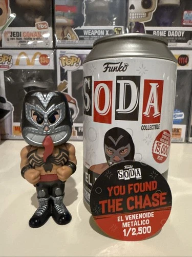 Funko Soda Marvel Luchadores El Venenoide Metallic Chase Venom LE 1/2,500 Mint