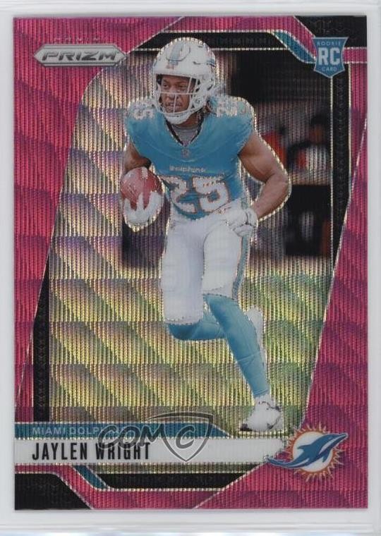 2024 Panini Prizm Rookies Pink Wave Prizm Jaylen Wright #348 Rookie RC