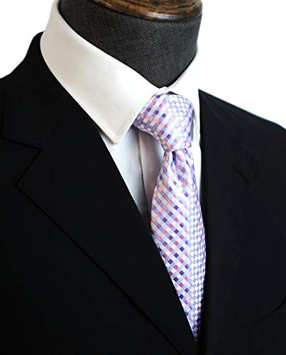 Extra Long Ties for Men Big and Tall, 63 or 70 inch 63"-XL Blue/Gray/Purple image 2
