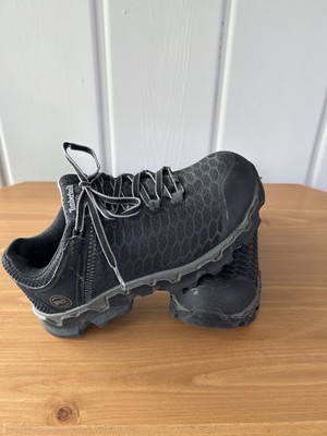 Timberland PRO Powertrain Women's Size 6.5W Wide Black Safety Toe Work Shoes
