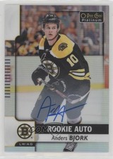 2017-18 O-Pee-Chee Platinum Rookie Autos Rainbow Anders Bjork #R-AB Auto 8vv