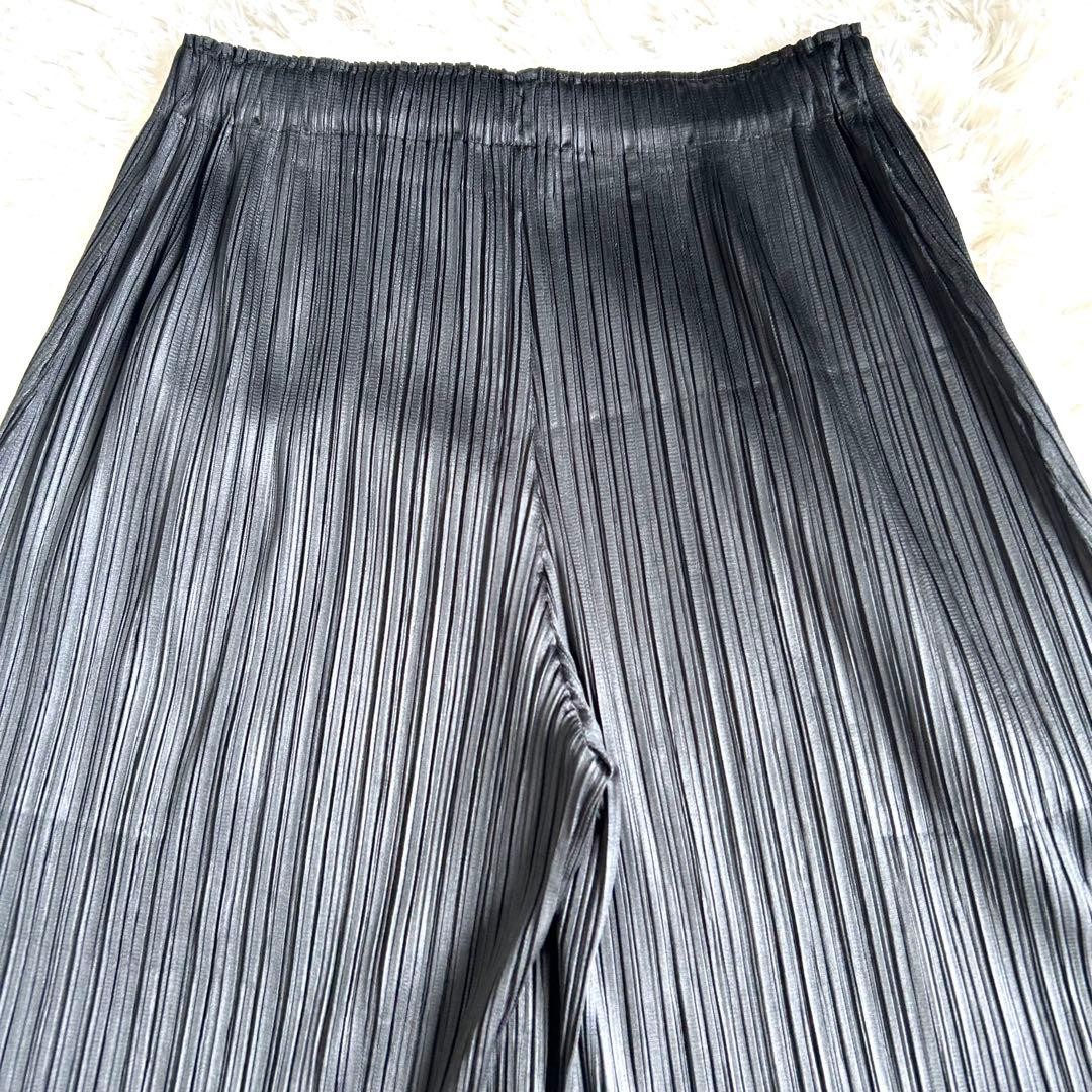 PLEATS PLEASE ISSEY MIYAKE 21AW Super Wide Leg Pleated Pants Black Size M View 6