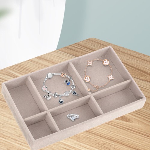 3Pcs Grey Jewelry Display Trays for Rings Earrings Organizer - Picture 2 of 12